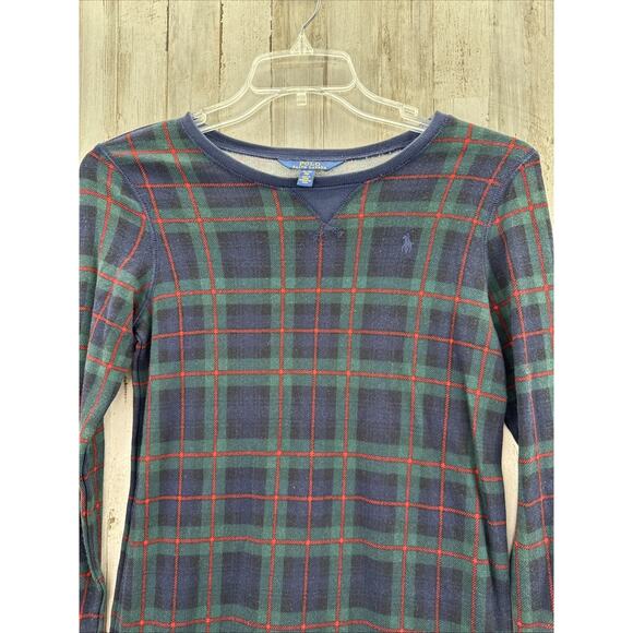 Polo Ralph Lauren Girls XL (16) Tartan Plaid Tulle Ruffle Sweater Dress New - Picture 3 of 10